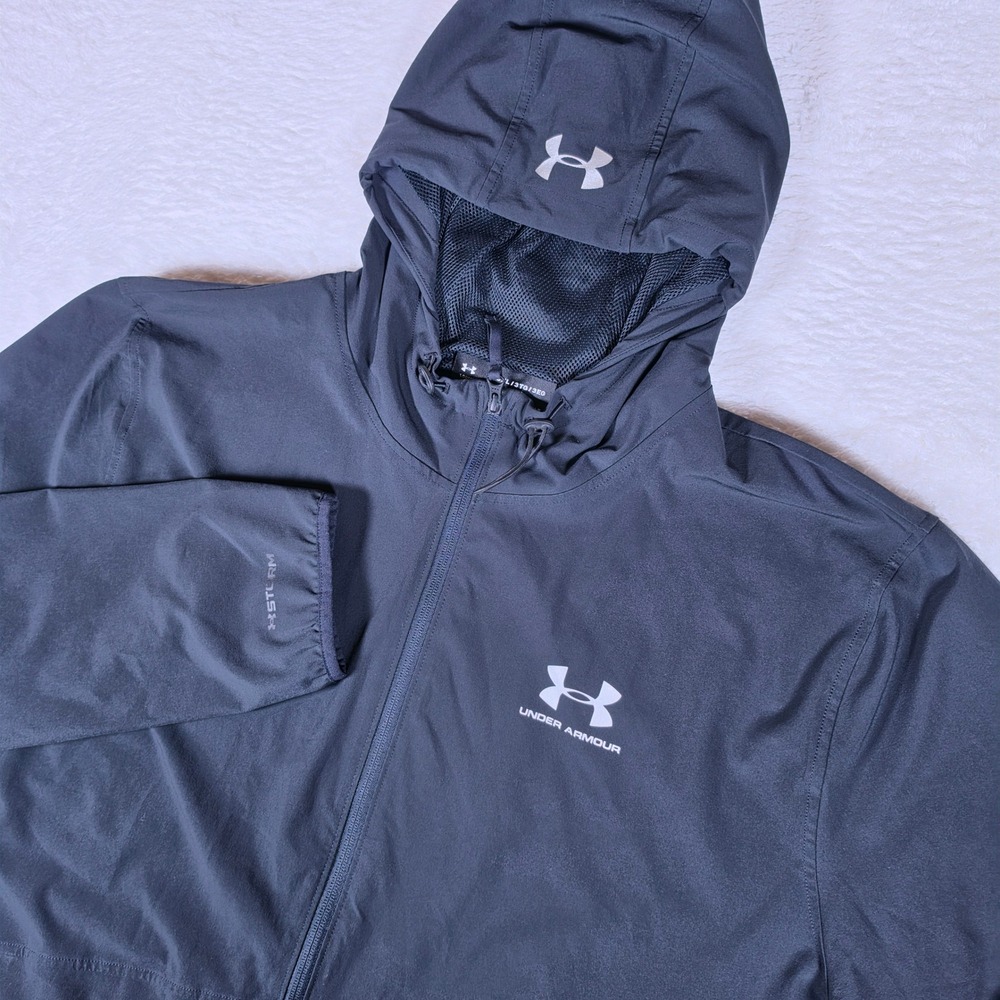 Under Armour Storm HeatGear Mens 3XL Black Nylon Full Zip L/S Jacket 1299121
